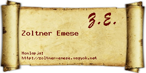 Zoltner Emese névjegykártya